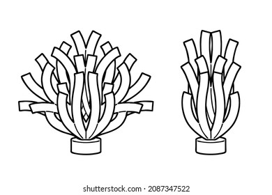 Jegi. This is a traditional Korean toy made by wrapping paper around small coins. Usually during Lunar New Year or Chuseok, they kick and play outdoors. Vector line art illustrations set.
