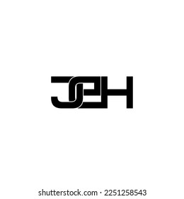 diseño del logotipo de monograma de la letra inicial de jeh