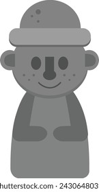 Jeju Island stone statue Dolhareubang, illustration