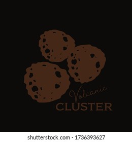 Jeju volcanic cluster natural skin care vector illustration