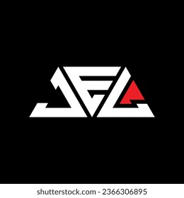 Diseño del logotipo de la letra del triángulo JEL con forma de triángulo. Monograma de diseño del logotipo del triángulo JEL. Plantilla de logotipo vectorial del triángulo JEL con color rojo. Logotipo triangular JEL Diseño sencillo, elegante y lujoso.