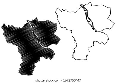 Jelgava City (Republic of Latvia, Administrative divisions of Latvia, Republican cities) map vector illustration, scribble sketch Jelgava map