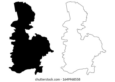 Jelgava Municipality (Republic of Latvia, Administrative divisions of Latvia, Municipalities and their territorial units) map vector illustration, scribble sketch Jelgava map
