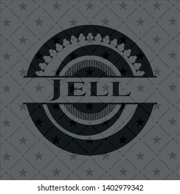 Jell black emblem. Vector Illustration. Detailed.