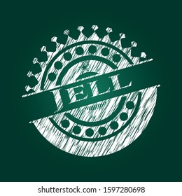 Jell written with chalkboard texture. Vector Illustration. Detailed.