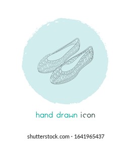 Jellies Shoes Icon Line Element. Vector Illustration Of Jellies Shoes Icon Line Isolated On Clean Background For Your Web Mobile App Logo Design.