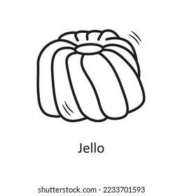Jello vector outline Icon Design illustration. Bakery Symbol on White background EPS 10 File