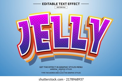 Plantilla de efecto de texto editable Jelly 3D