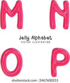Jelly Alphabet Font. Gummy font style.