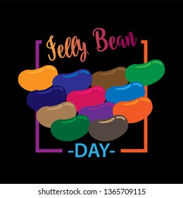 Jelly Bean Day  - Vector Illustration