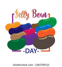 Jelly Bean Day  - Vector Illustration