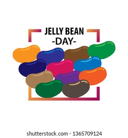 Jelly Bean Day  - Vector Illustration