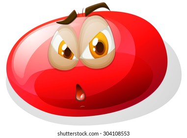 Jelly bean with face illustration