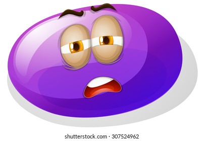 Jelly bean with face illustration