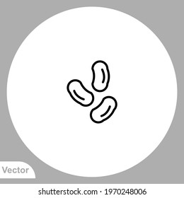 Jelly Bean Icon Sign Vector,Symbol, Logo Illustration For Web And Mobile