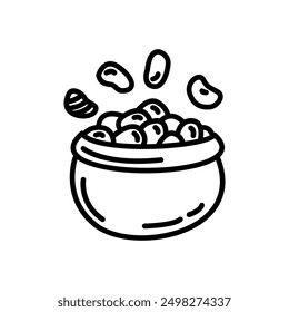 jelly bean icon vector in line style