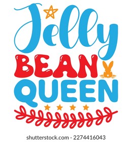 Jelly Bean Queen T-Shirt Design Vector File svg