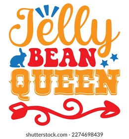 Jelly Bean Queen T-shirt Design Vector File svg