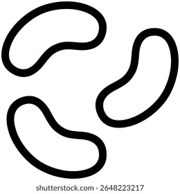 jelly beans candy vector icon in black outline style 