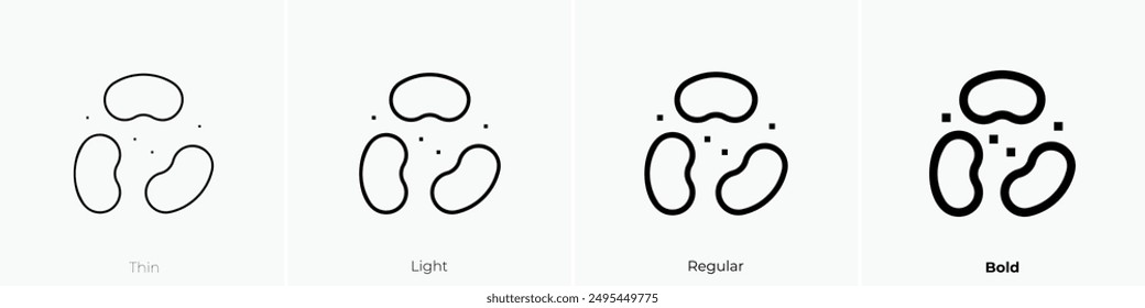 jelly beans icon. Thin, Light Regular And Bold style design isolated on white background