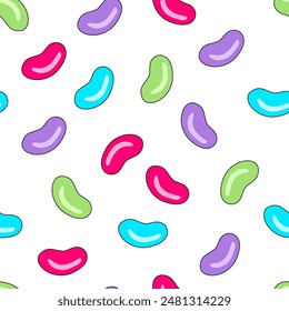 Jelly beans Seamless Pattern background. candy seamless pattern. Seamless pattern with candy. Cute candy pattern background. lollipop