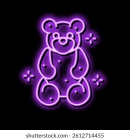 jelly bear candy gummy neon light sign vector. jelly bear candy gummy illustration