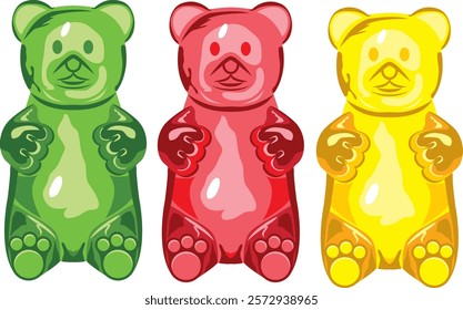 Jelly bear fruit gummies, gummy bear.