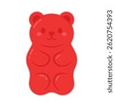 Jelly bears fruit gummy. Character Illustrator vector design.