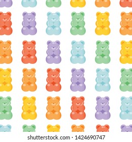 Jelly bears fruit gummy. Character Background Illustrator vector design - Vector