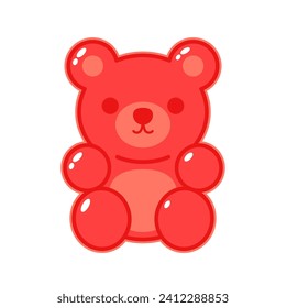 Jelly bears fruit gummy. Character Illustrator vector design.