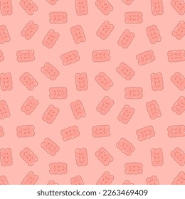 Jelly bears pattern. Jelly bears fruit gummy. Jelly bears vector.