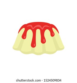 Jelly cake icon. Flat illustration of jelly cake vector icon for web design