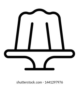 Jelly cake icon. Outline jelly cake vector icon for web design isolated on white background