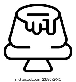 Jelly cake icon outline vector. Bright dessert. Bear fruit