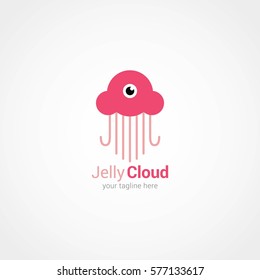 Jelly Cloud logo Design Template.