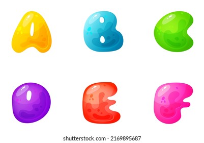 Jelly colorful alphabets, comic alphabet for children. Jelly bright Font. Childish type for events, promotions.