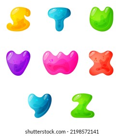 Jelly colorful alphabets, comic alphabet for children. Jelly bright Font. Childish type for events, promotions.