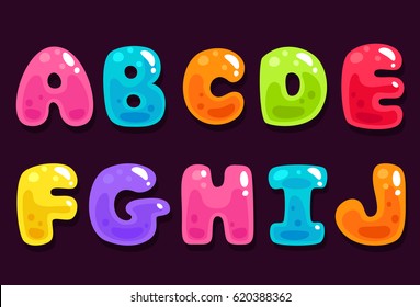 Jelly colorful alphabets part 1