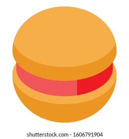 Jelly cookie icon. Isometric of jelly cookie vector icon for web design isolated on white background