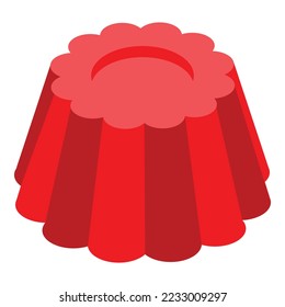 Jelly cupcake icon isometric vector. Candy marmalade. Cute fruit