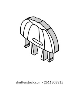 jelly dessert character isometric icon vector. jelly dessert character sign. isolated symbol illustration