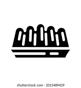 jelly dessert glyph icon vector. jelly dessert sign. isolated contour symbol black illustration