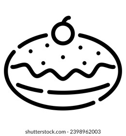 Jelly Doughnut Illustrations Icons Für Web, App, Infografik usw.