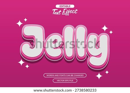 jelly editable text effect with cartoon text style