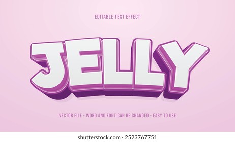 Jelly editable text effect, cute text style effect