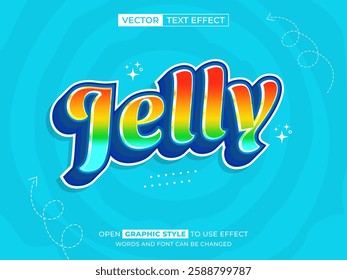 jelly editable text, font effect, 3d text for title