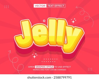 jelly editable text, font effect, 3d text for title