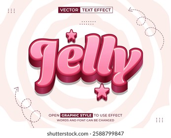 jelly editable text, font effect, 3d text for title