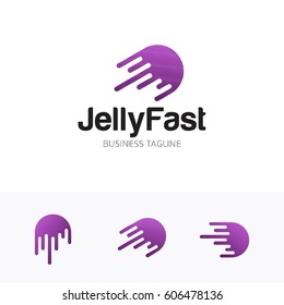 jelly fast logo vector