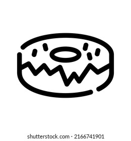 jelly filled doughnut icon or logo isolated sign symbol vector illustration - high quality black style vector icons
